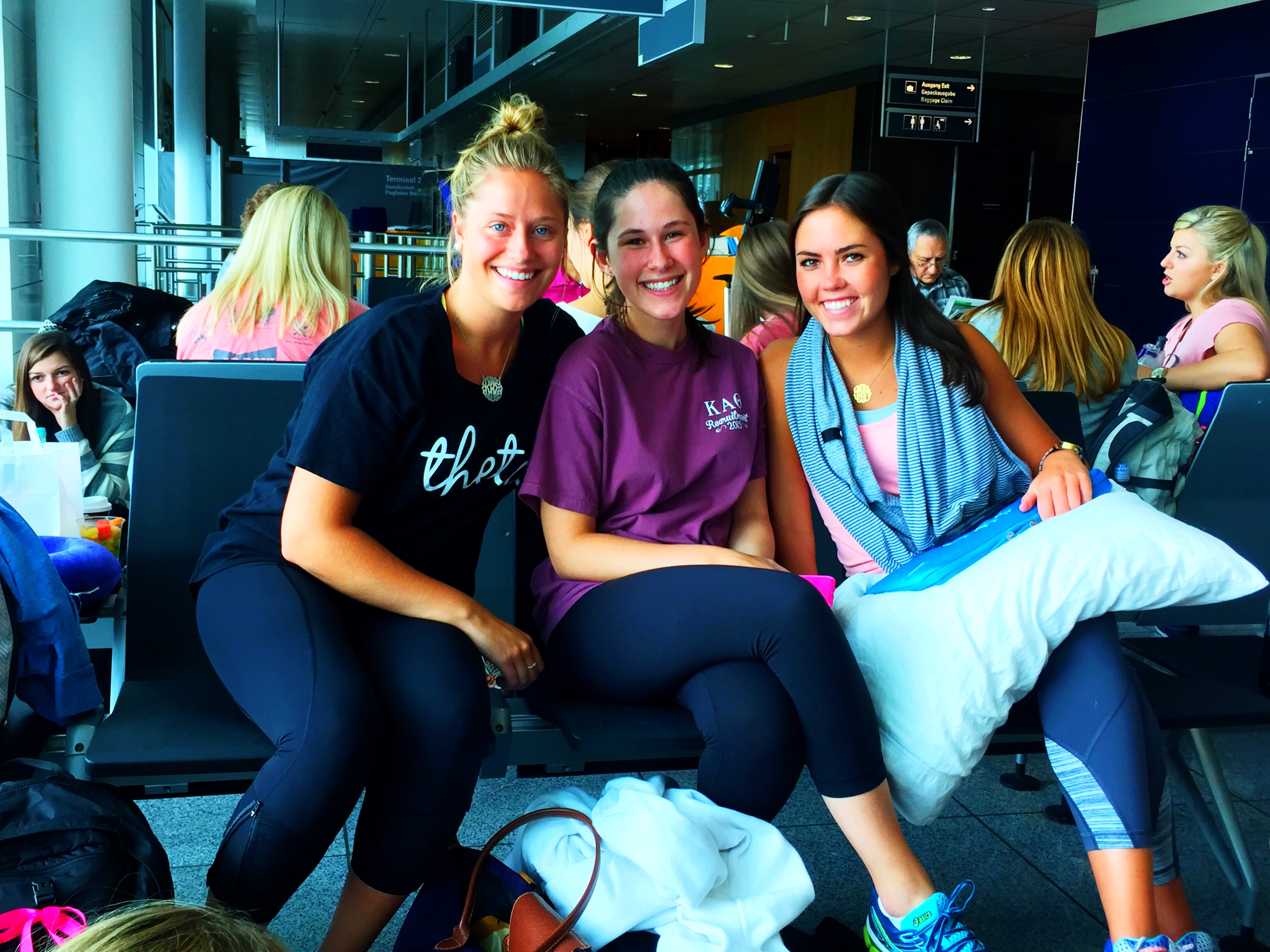 Students at airport