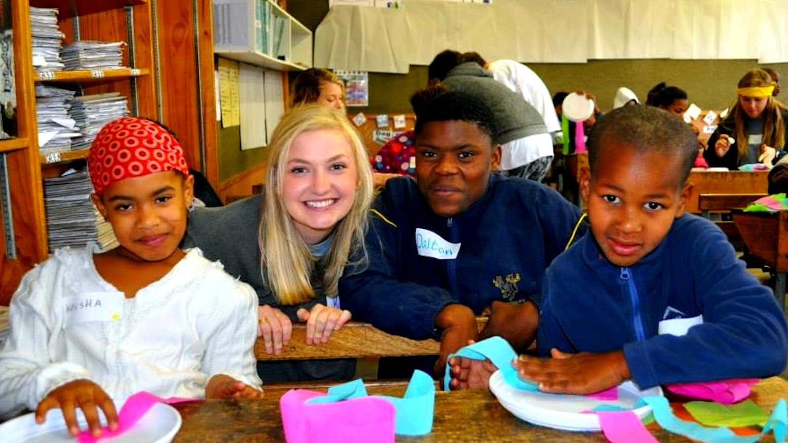 Connecting with students during service week