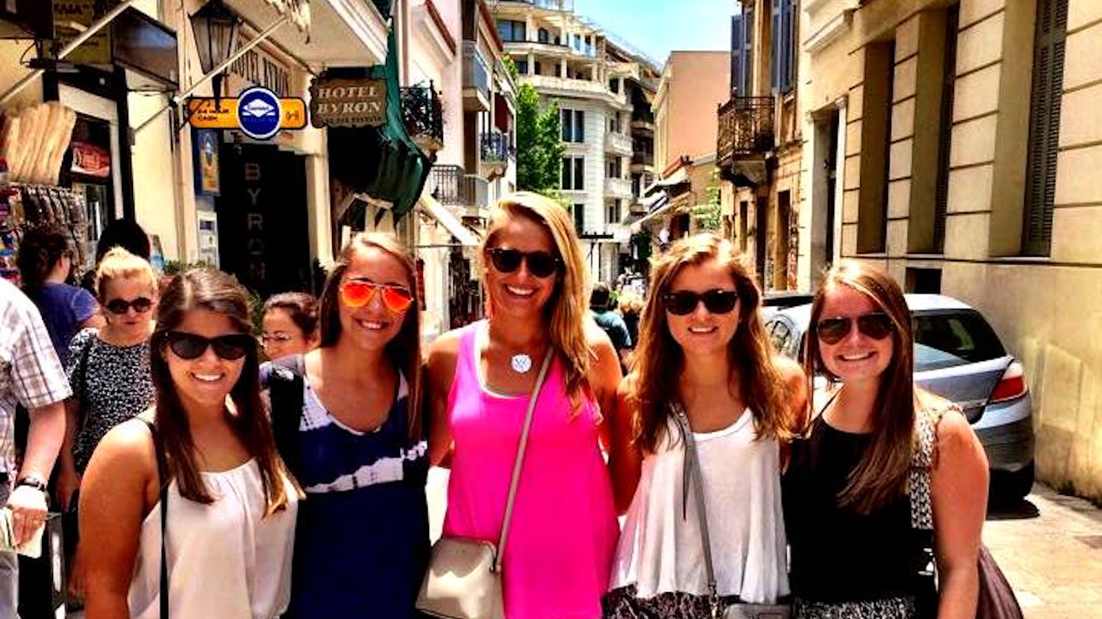 Exploring Athens with fellow students