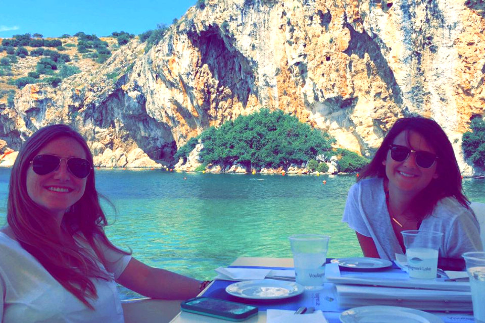 Lunch overlooking the lake