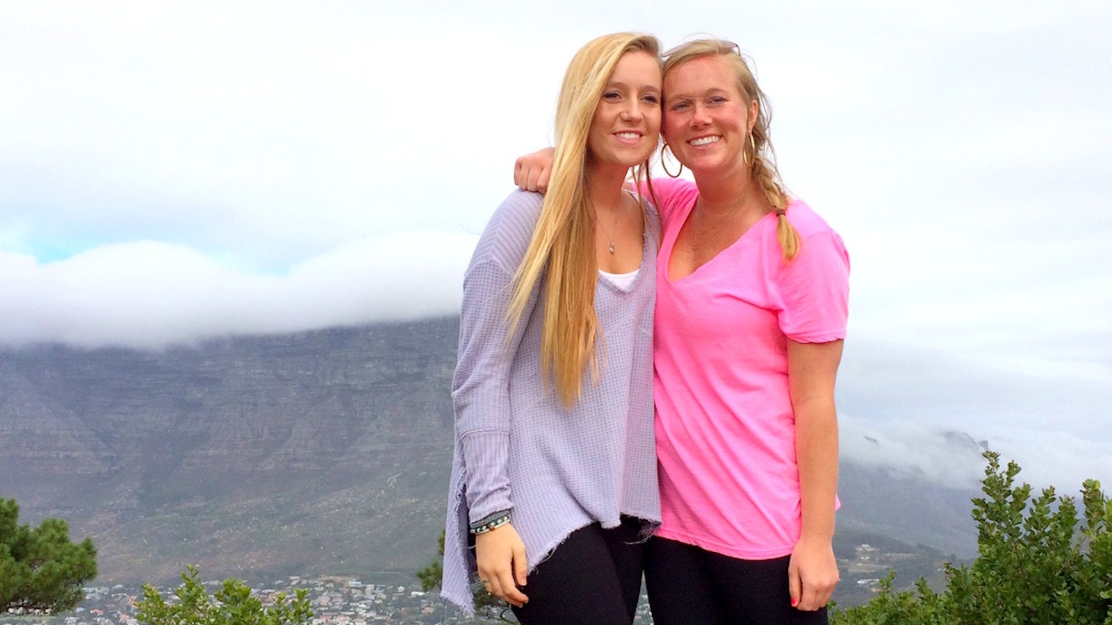 Students viewing Table Mountain