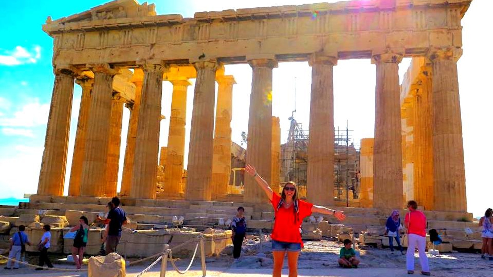 Leah at the Acropolis